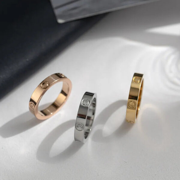 6afd81556f1bfd14 Classics Love Ring designer women 4mm 5mm 6mm ring Gold Plated With diamonds Designer for lovers Wedding rings Anniversary Jewelry gift with box