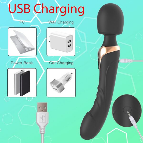 Double Head Powerful Clit Vibrators for Women AV Magic Wand Massager Dildo G Spot Orgasm Clitoris Stimulator Masturbator