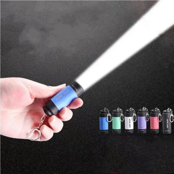 6b08885cdeab8cc8 LED Micro Pocket Flashlight Portable USB Rechargeable Keychain Flashlight Waterproof Home Outdoor Hiking Camping Flashlight