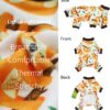 Cute Sloth Dog Pajamas, Dog Clothes for Small Dogs Boy Girl, Lightweight Velvet Pet Jumpsuit, Cat Onesie, White, Yellow, XXL