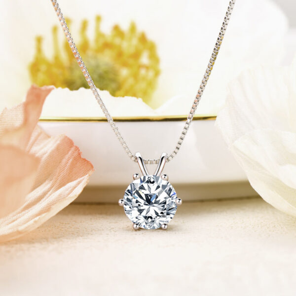 6b1475a5d13763f3 ANZIW Classic 2.0CT 3.0CT Moissanite Pendant Necklace for Women Sparking Diamond Necklaces Sier Jewelry Engagement Gifts