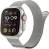 Marge Plus for Apple Watch Band Series Ultra 8 7 6 5 4 3 2 1 SE 38mm 40mm 41mm 42mm 44mm 45mm 49mm Women and Men, Stainless Steel Mesh Loop Magnetic Clasp Replacement for iWatch Bands