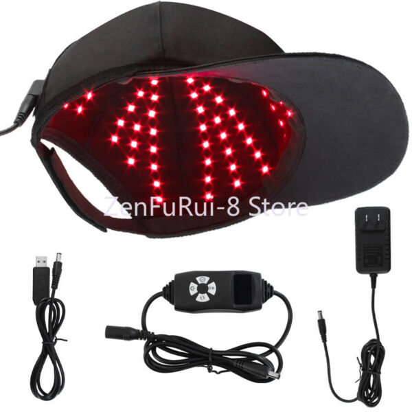 6b247e02e8967a01 New Portable Red Lights 670NM And 810Nm Infrared for Loss Helmet Hair Growth highest wavelength red light therapy Hat