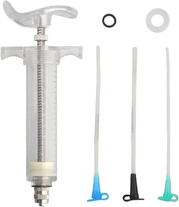 6b27d6e26d87342f LILYS PET Young Birds Feeding Syringe,Plastic and Perspex Material,Used for Feeding Milk for Young Birds or Feeding Medicine for Sick Birds (20ml and 2+2.5+3mm Hose) …