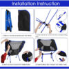 6b2853d9e4350b91 Ultralight Detachable Portable Lightweight Chair Folding Extended Seat Fishing Camping Home BBQ Garden Hiking
