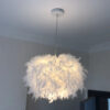 Mordern Pendant E27 Holder Fairy Hanging Lamp Goose Feather Bedroom Dining Room Loft Chandelier Ceig Light