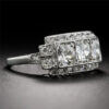 White Diamond S Sterling Bague Bizuteria Anillos Sier Jewelry Fine 2 Carat Ring for Women