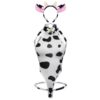 paloli Womens Anime Cow Cosplay Bikini Lolita Kawaii Bra and Panty Set Japanese Underwear White Stocking