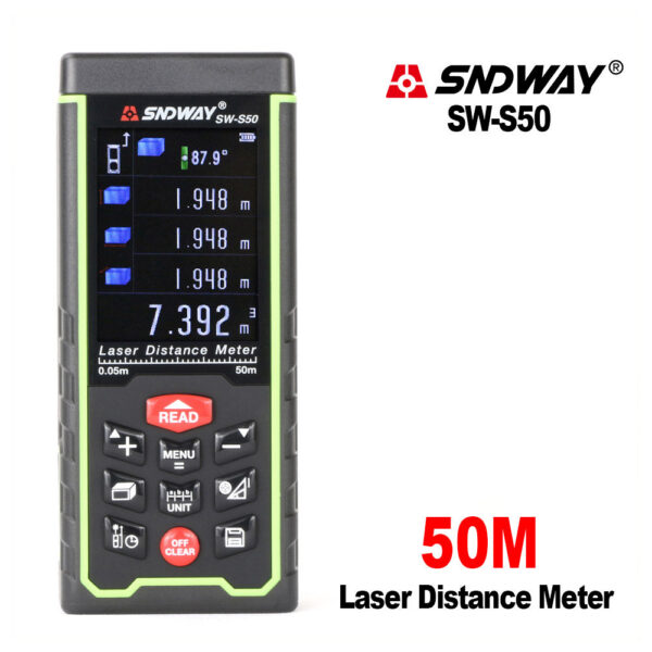 6b7c8f33597ebb88 SNDWAY Distance Meter measure Digital Camera Function Range Finder Tape Angle Tool Laser Rangefinder