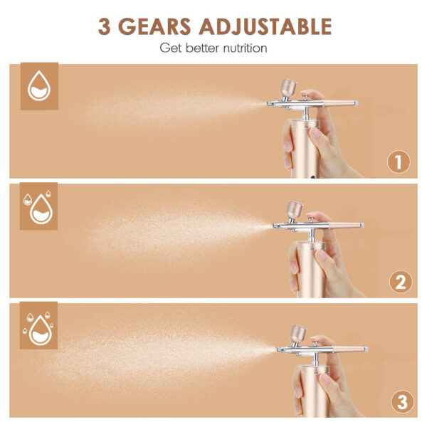 6b8c3cef81b7297d 0.3mm Water Oxygen Facial hine Airbrush Mini Air Compressor Gun for Painting Tattoo Makeup Spray Face Steam Beauty Apparatus