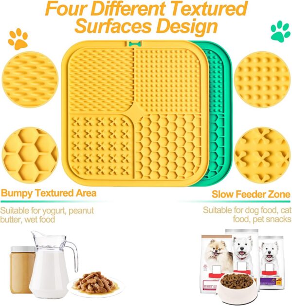 LUKITO Licking Mat for Dogs and Cats, Premium Lick Mats with Suction Cups for Dog Anxiety Relief, Cat Lick Pad for Boredom Reducer, Dog Treat Mat Perfect for Bathing Grooming