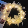 6ba8c79ca3f6344e Xmas LED Light-Up Angel 10 LEDs Feather Wreath Crown Headband Luminous Headdress For Women Girls Wedding Glow Party