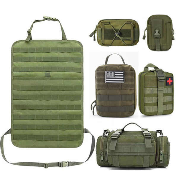 6ba8cdd166244adf High Quality Multifunction 55*37CM 600D 6PCS In 1 Car Back Seat Tactical Hanging Storage Organizer