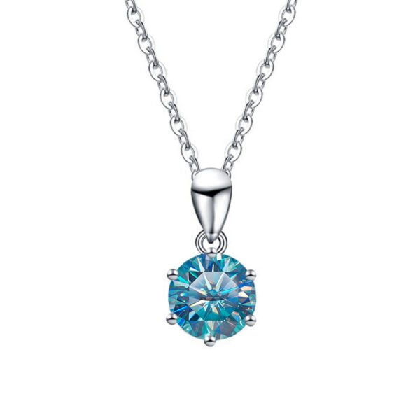 6bbf58f437283d77 GRA 1CT-3CT Moissanite Diamond Wedding Pendant Necklace for Women Sterling Sier Long Chain Quality Fine Jewelry