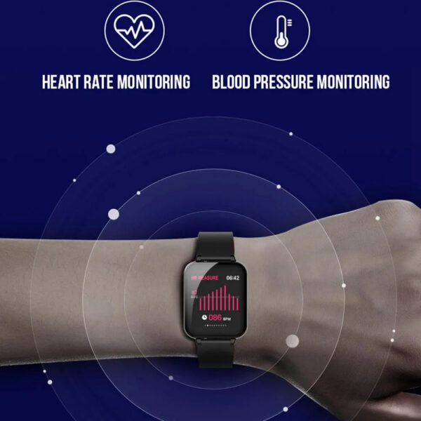 B57 Smart Watch Waterproof Fiess Tracker Sport for IOS Android Phone Smartwatch Heart Rate Monitor Blood Pressure Functions #002