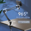 6bcf9d5e33c06d8c RIEVBCAU Flexible Arm Stand,Adjustable Metal Bracket Coin Microscope Mount Compatible with DM4 DM7 DM9 MS1 MS3