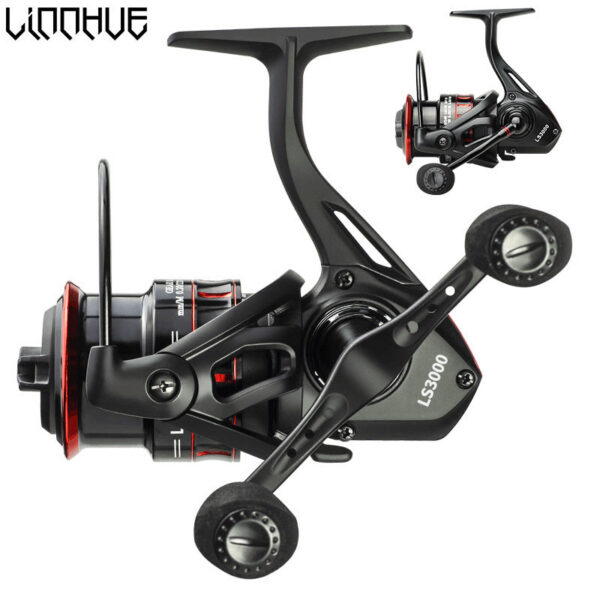 NHUE Lure 1000 2000 3000 Spinning Double Grip Deep Shallow Spool Carp Reel Fishing With Balance Rod