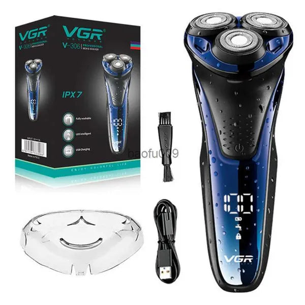 6be76b1ea9fee980 Original VGR 3D Floating Head Rotary Shaver For Men Waterproof Beard Electric Razor Face Shaving hine Rechargeable L230520