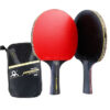 6be7b30d9158a291 6 Star Table Tennis Racket 2PCS Professional Ping Pong Racket Set Pimples-in Rubber Hight Quality Blade Bat Paddle with Bag