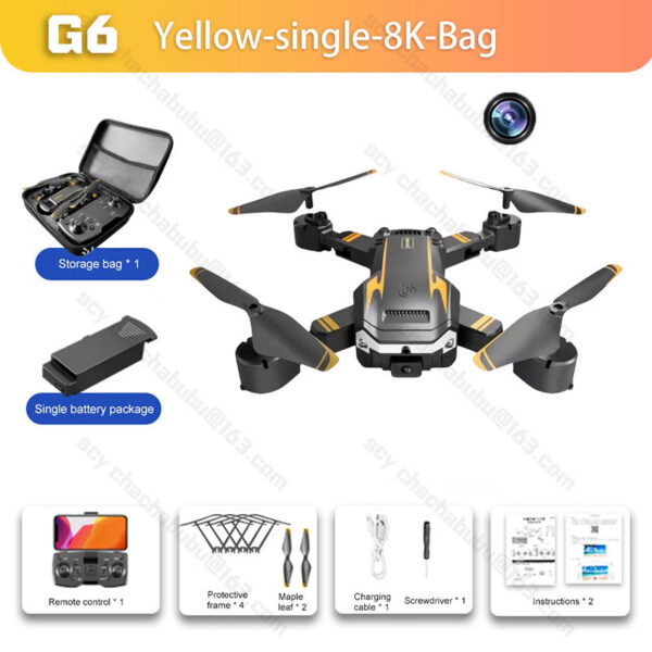 Lenovo G6 Professional Foldable Quadcopter Aerial Drone 8k HD Camera GPS RC Helicopter FPV WIFI Obstacle Avoidance Toy Gifts