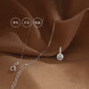 Hot New Sterling Sier Flash Diamond Necklace Simple Zircon Water Drop Pendant Feminine Clavicle Chain Fashion Jewelry Gift