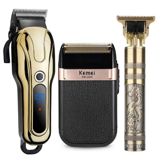 6c3461482df96110 Professional Barber Hair Clipper Rechargeable Electric T-Outliner Finish Cutting hine Beard Trimmer Shaver Cordless Corded X0625