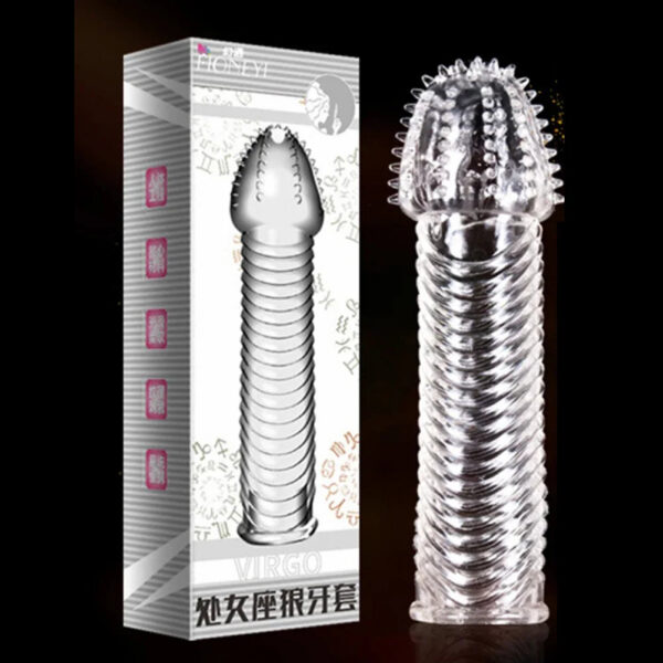 6c67758f41730587 Spike Condoms Penis Extension Sleeves Sex Toys for Men Delay Ejaculation Reusable Condoms Enlargement Sperm Lock Cock Ring