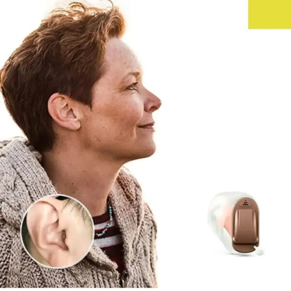 Rexton Inox Super Invisible Aids CIC Digit 8 Channel Hearing App Adjustable Ear Aid For Mild to Moderate Deafness