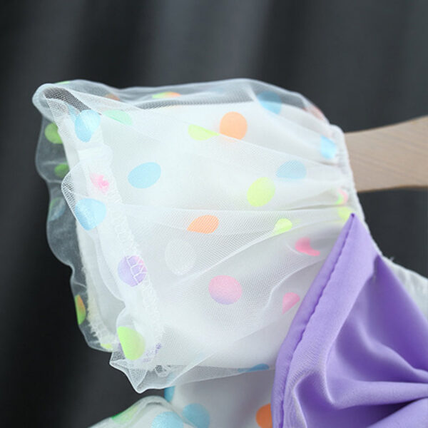 6c8b3bc6ef74705c New Summer Colorful Baby Girls Party Dresses Sweet Bow Children Clotehs Puff Sleeves Toddler Kids Costume 0 To 3 Years Old
