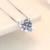Trendy S Sterling Sier Real 0.5-2ct Moissanite Pendant Necklace for Women Diamond Chain Necklaces Fine Jewelry