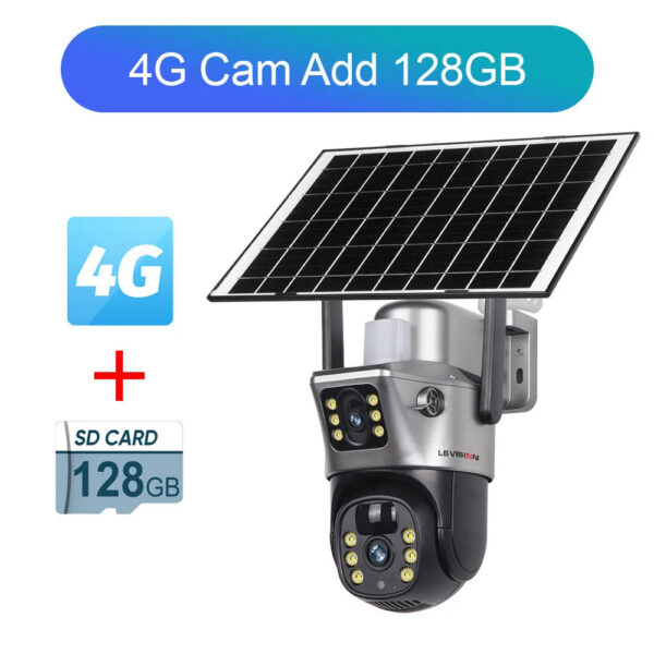 6ca24ee12a621927 LS VISION 4K 8MP Dual Screen Solar Camera Outdoor Wireless 4G/WiFi PTZ Dual Lens Security Protection Auto Tracking CCTV Cameras