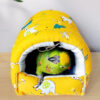6ca3b393fcc50d30 1pc Cute Print Bird Bed Mini Cage Rabbit Squirrel Mat Guinea Pig Nest Hamster House Small Animal Sleeping Bed Pet Hanging Cage