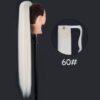 6cab6bbc7efa3dcc 34inches Synthetic Ponytail Hair Extension Clip in Fake Wig Hairpiece Blonde Wrap Around Pigtail Long Smooth Overhead Pony Tail