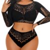 Avidlove Women's Fishnet for Women Sexy Two Piece Lingerie Set Stripper Outfit