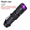 6cb809917a73aec0 UV LED Portable 395nm Black Light Wavelength Violet Flashlight Pet Urine Scorpion Feminine Hygiene Detector Torch