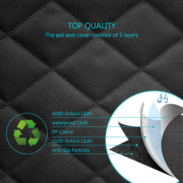 Cover Pet Travel Carrier Mattress Waterproof Dog Car Protector With Middle Seat Armrest For Dogs