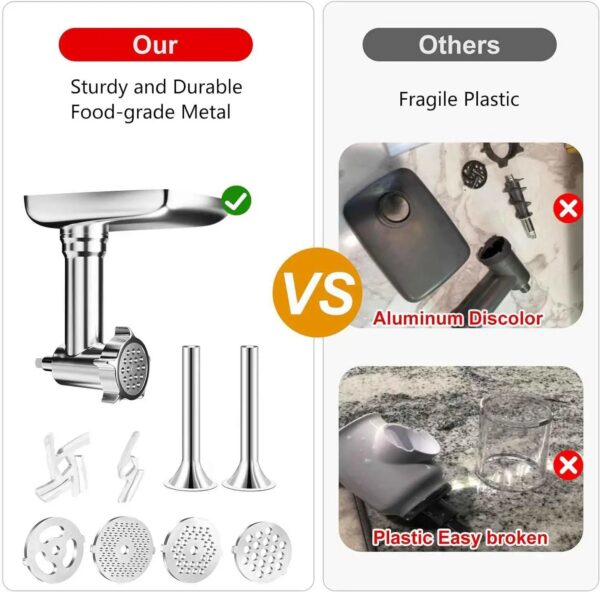 6cc5cbad00fa891a Metal Food Grinder Attachments for all KitchenAid chef and Cuisinart Stand Mixers SM-50 Series. Meat Grinders, Sausage Stuff