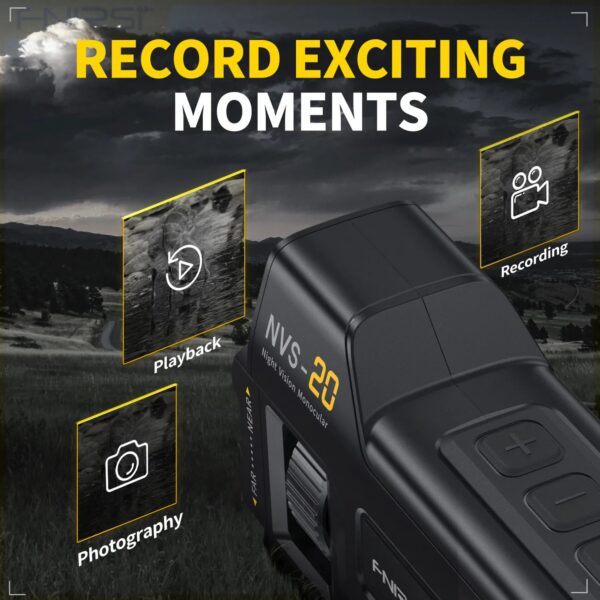 6cc7d916fa00ac37 FNIRSI Telescope NVS-20 4K HD Monocular Night Vision Goggles 6X Digital Zoom 300m Hunting Camping Scope Day and Night Dual Use