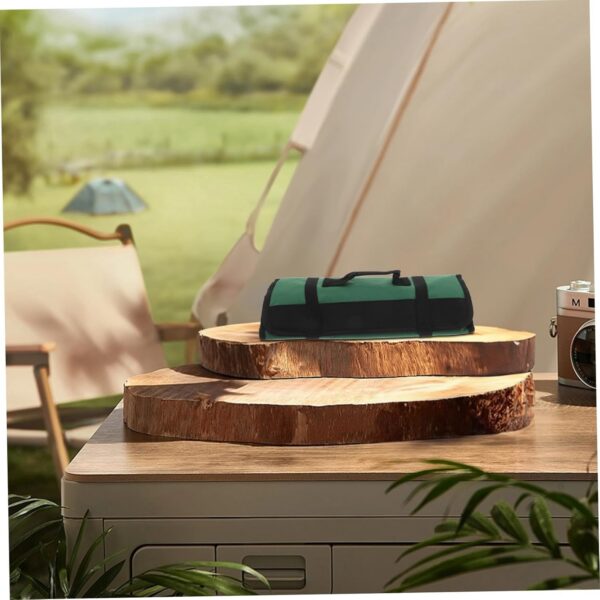 HEMOTON Tasche Für Outdoor-kochmesser Kochtasche Kochmesser Tragetasche Tasche Für Sushi-Messer Messer Vitrine Aufbewahrungstasche Für Küchenmesser Köche Fall Dark Green Stoff
