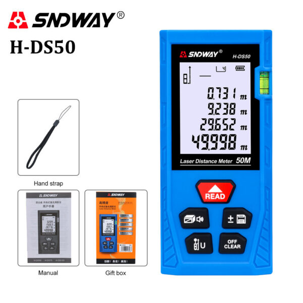 6ce82b8f8347c236 SNDWAY Laser Meter 50m 70m 100m 120m Rangefinder Digital Range Finder Trena Roulette Ruler Distance Measuring Tape