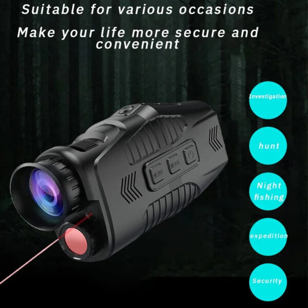 6cedaca876c33133 1PC Infrared HD 1080p 5x Telescope Dry Battery Version Mountain Camping Outdoor Night Vision Instrument