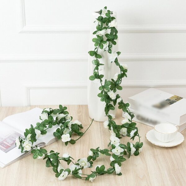 2.5m 1.8m Flower For Garland White Pink Home Room Wedding Decoration Silk Artificial Rose Vine Han