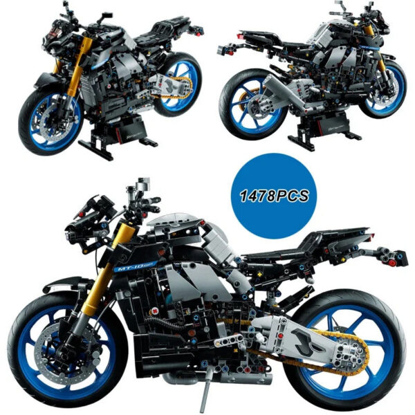 New Technical Motorcycle Model Blocks Advanced Building Set For Adults Bricks Creative DIY Toys Gifts 1478PCS