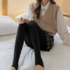 6cfb68ee0a225c8a 200g Thick Warm Tights For Winter Women Pantyhose Fleece Lined Thermal Stockings Unbreakable Seamless Leggings Girl Black Khaki 211204