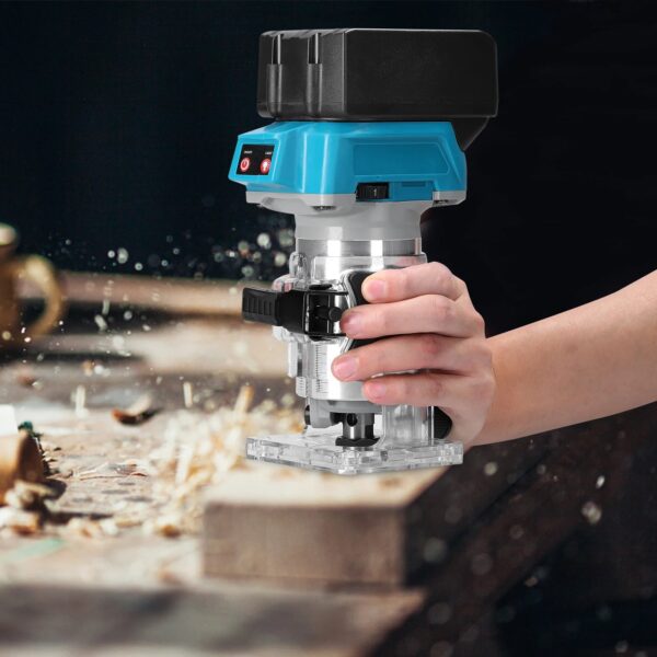 6d184e1b9cea7041 Woodworking Electric Trimmer Brushless Trimming Machine Wood Router Milling Engraving Slotting Machine For Makita 18V Battery