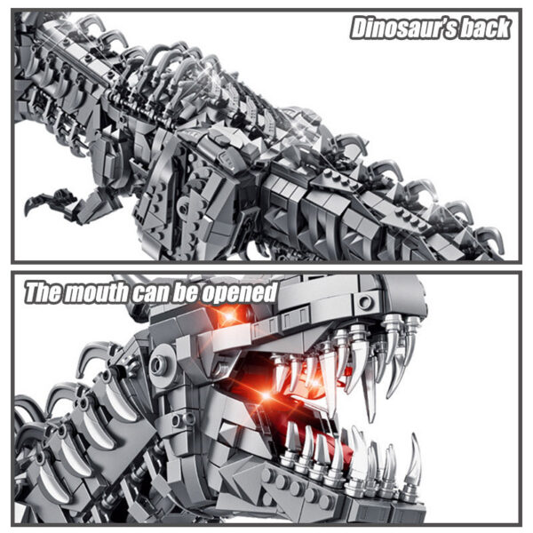 6d267b767951e375 Jurassic Dinosaur World Large nical Tyrannosaurus Rex Building Blocks T-rex Model With Lights Bricks Toys For Children Gift