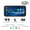 6d4a331a98aebf65 Portable 6.25 inch IP67 Waterproof Motorcycle GPS Navigation Wireless Carplay Android Auto DVR Drive Recorder Moto Monitor WIFI