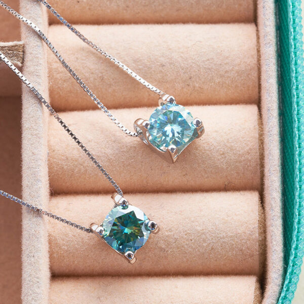 6d4ef4faed30c483 JoyceJelly 1ct D Color VVS Moissanite Pendant Necklace For Women Classic Design Sterling Sier Jewelry Diamond Test Passed