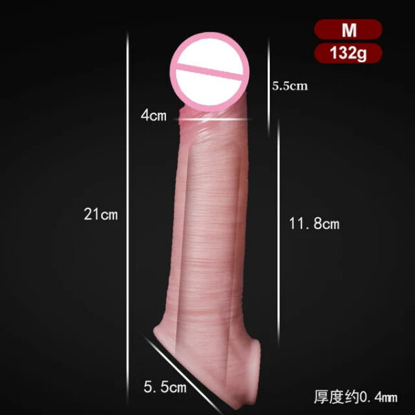 Silicone Condoms For Men Dick Delay Ejaculation Sex Toys Enhancer Extender Reusable Condom Sexhine Male Maturbator