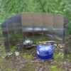 Camping windshield, Folding Outdoor Windscreen, Aluminum windshield for gas stove, light weight for hiking, backpacking, camping (10 plates)